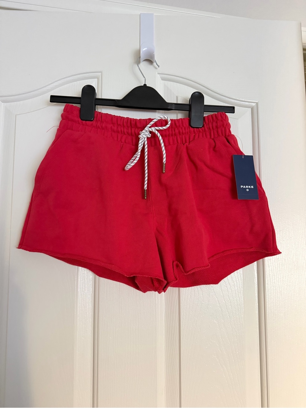 NWT PARKE x Target Women’s Mid-rise Pull On Sweatshorts Red XS